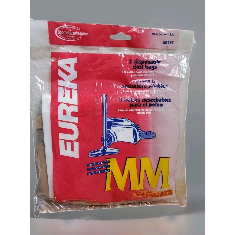 Eureka Vacuum Dust Bags Disposable Style MM 60295 NOS New Sealed 1997 Vintage